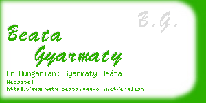 beata gyarmaty business card